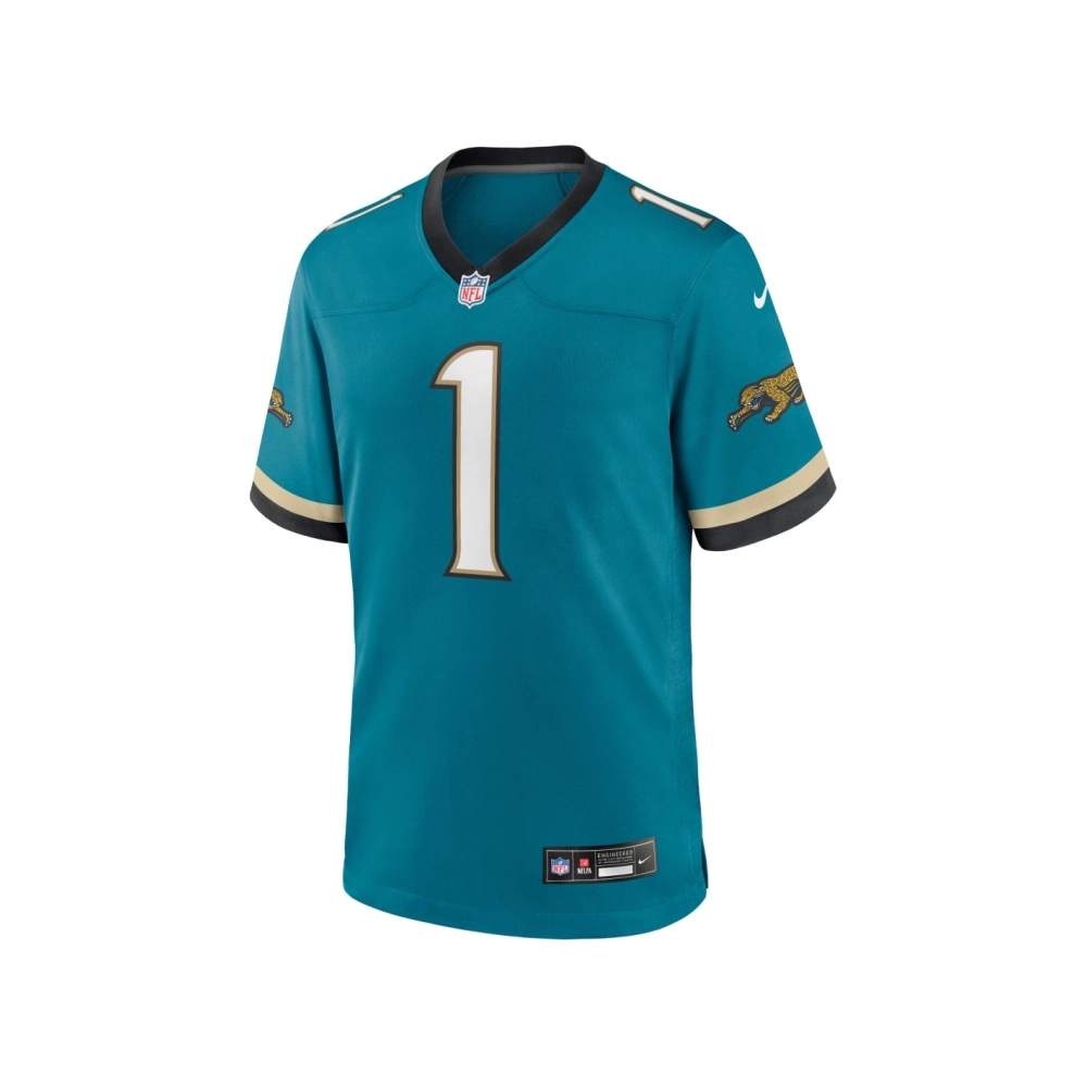 Mens Jacksonville Jaguars Travis Etienne Jr Teal Prowler Throwback Player Game Jersey