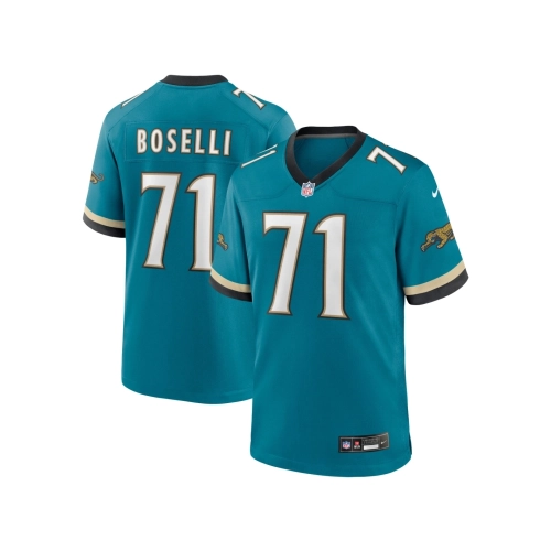 Mens Jacksonville Jaguars Tony Boselli Teal Prowler Throwback Retired Player Game Jersey