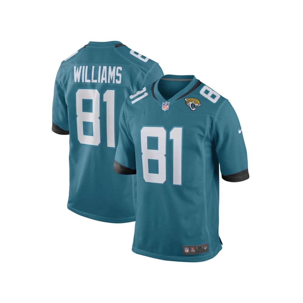 Mens Jacksonville Jaguars Seth Williams Teal Game Player Jersey