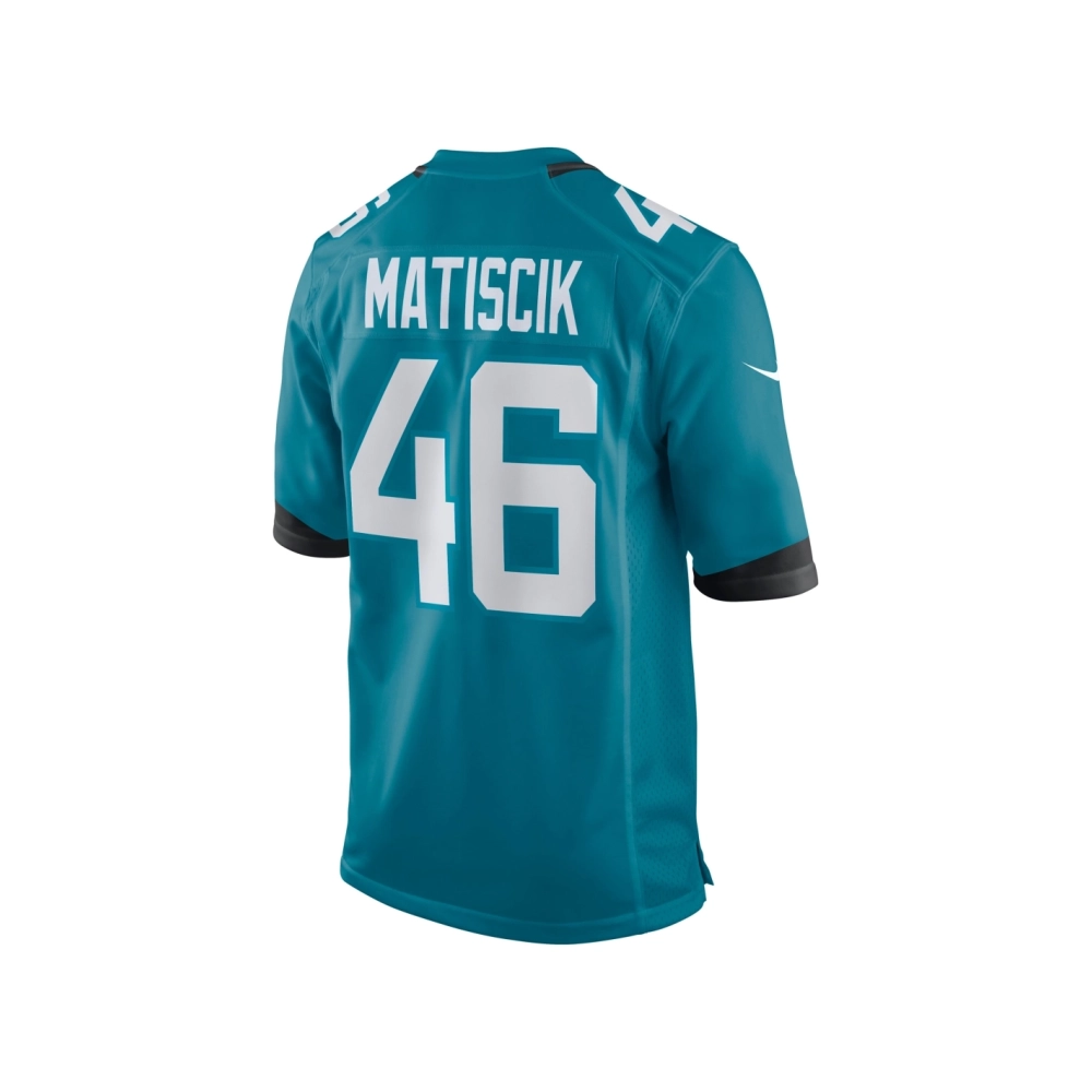 Mens Jacksonville Jaguars Ross Matiscik Teal Game Jersey