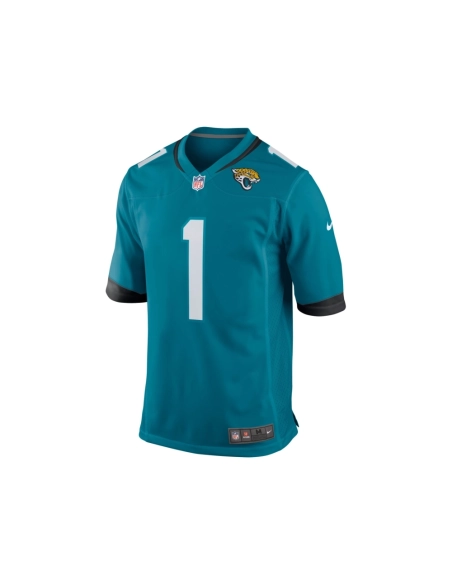 Mens Jacksonville Jaguars Number 1 Dad Teal Game Jersey
