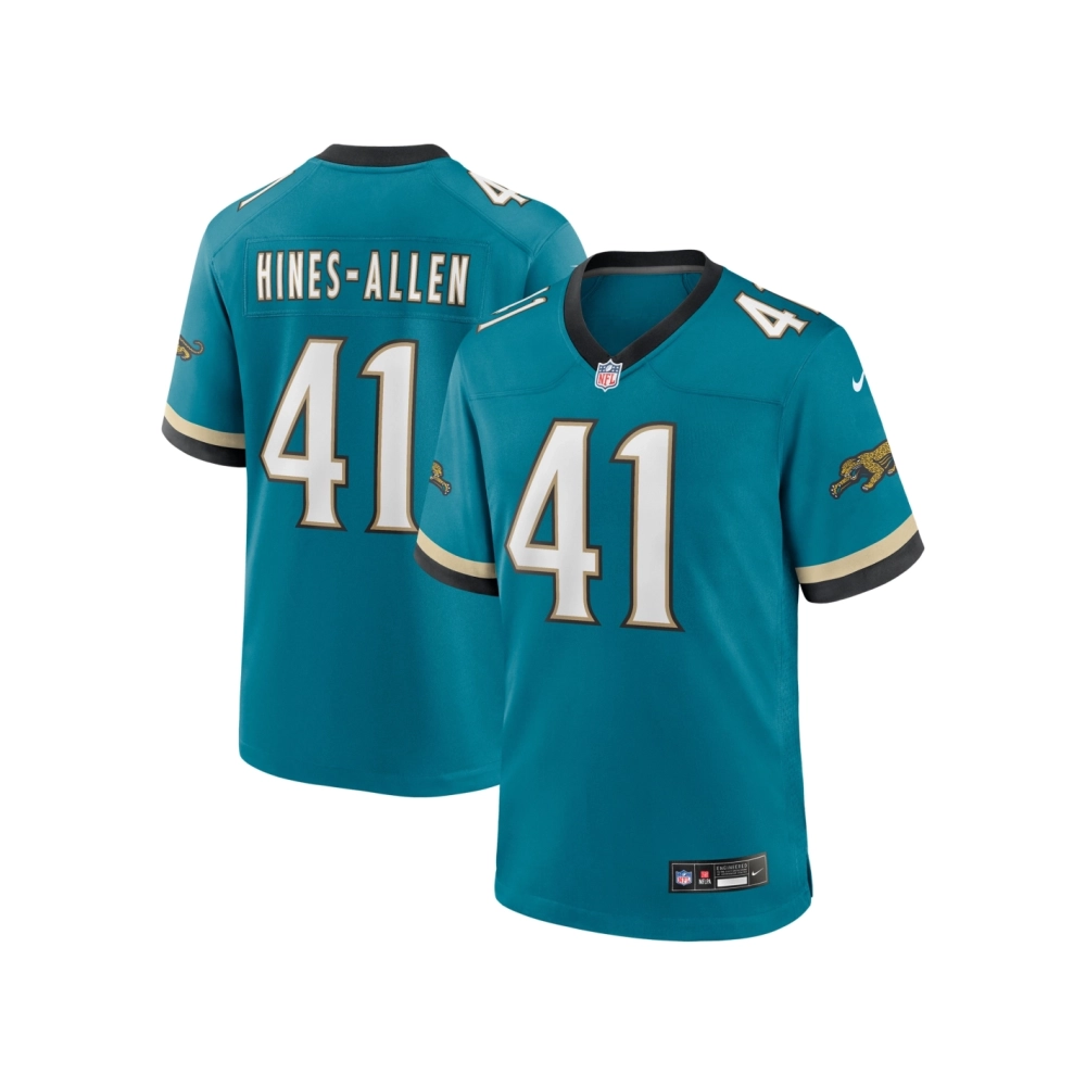 Mens Jacksonville Jaguars Josh Hines-Allen Teal Prowler Throwback Player Game Jersey