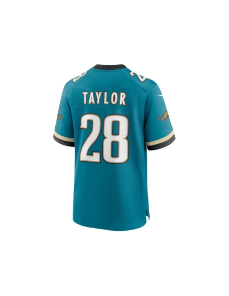 Mens Jacksonville Jaguars Fred Taylor Teal Prowler Throwback Retired Player Game Jersey