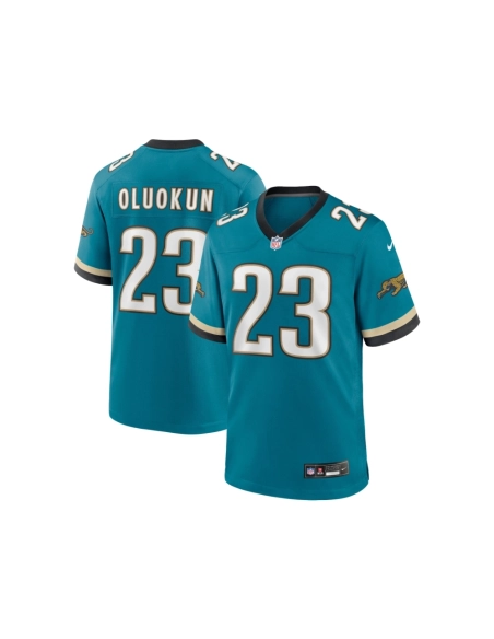 Mens Jacksonville Jaguars Foye Oluokun Teal Prowler Throwback Player Game Jersey