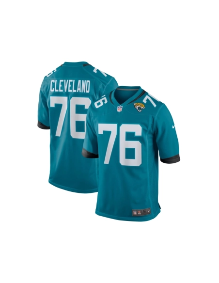 Mens Jacksonville Jaguars Ezra Cleveland Teal Game Jersey