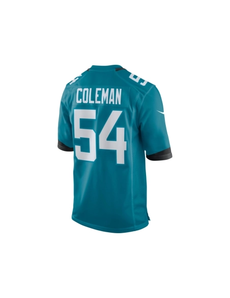 Mens Jacksonville Jaguars DJ Coleman Teal Game Jersey