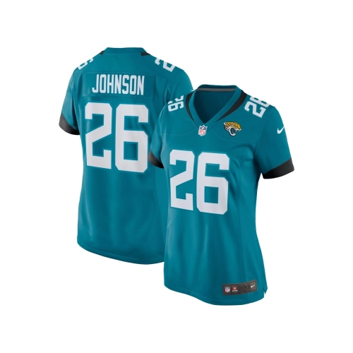 Mens Jacksonville Jaguars DErnest Johnson Teal Game Jersey
