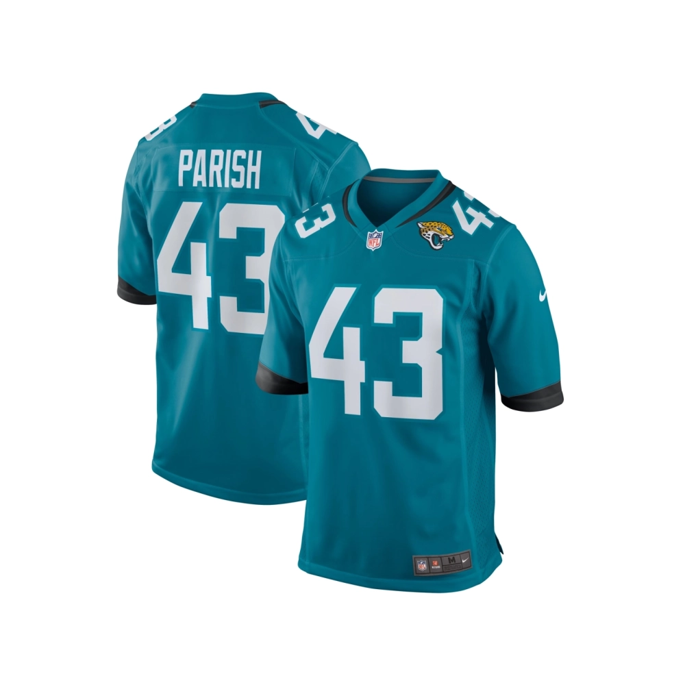 Mens Jacksonville Jaguars Derek Parish Teal Game Jersey