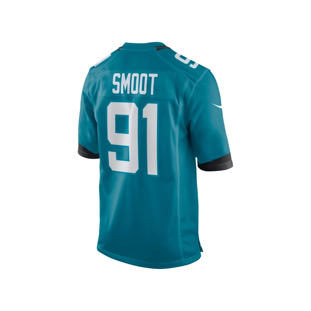 Mens Jacksonville Jaguars Dawuane Smoot Teal Game Jersey