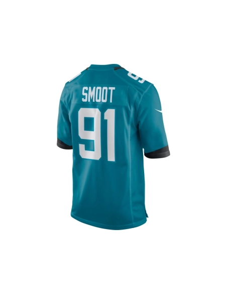 Mens Jacksonville Jaguars Dawuane Smoot Teal Game Jersey