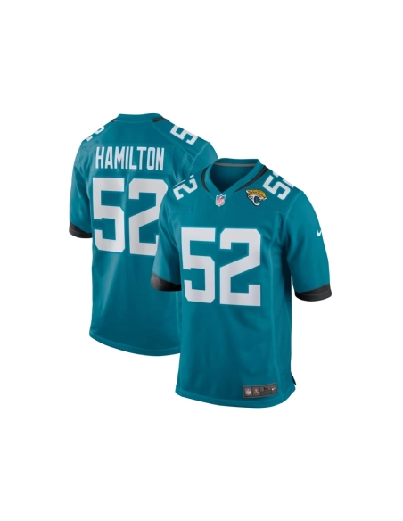 Mens Jacksonville Jaguars DaVon Hamilton Teal Game Jersey