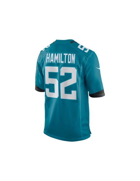 Mens Jacksonville Jaguars DaVon Hamilton Teal Game Jersey