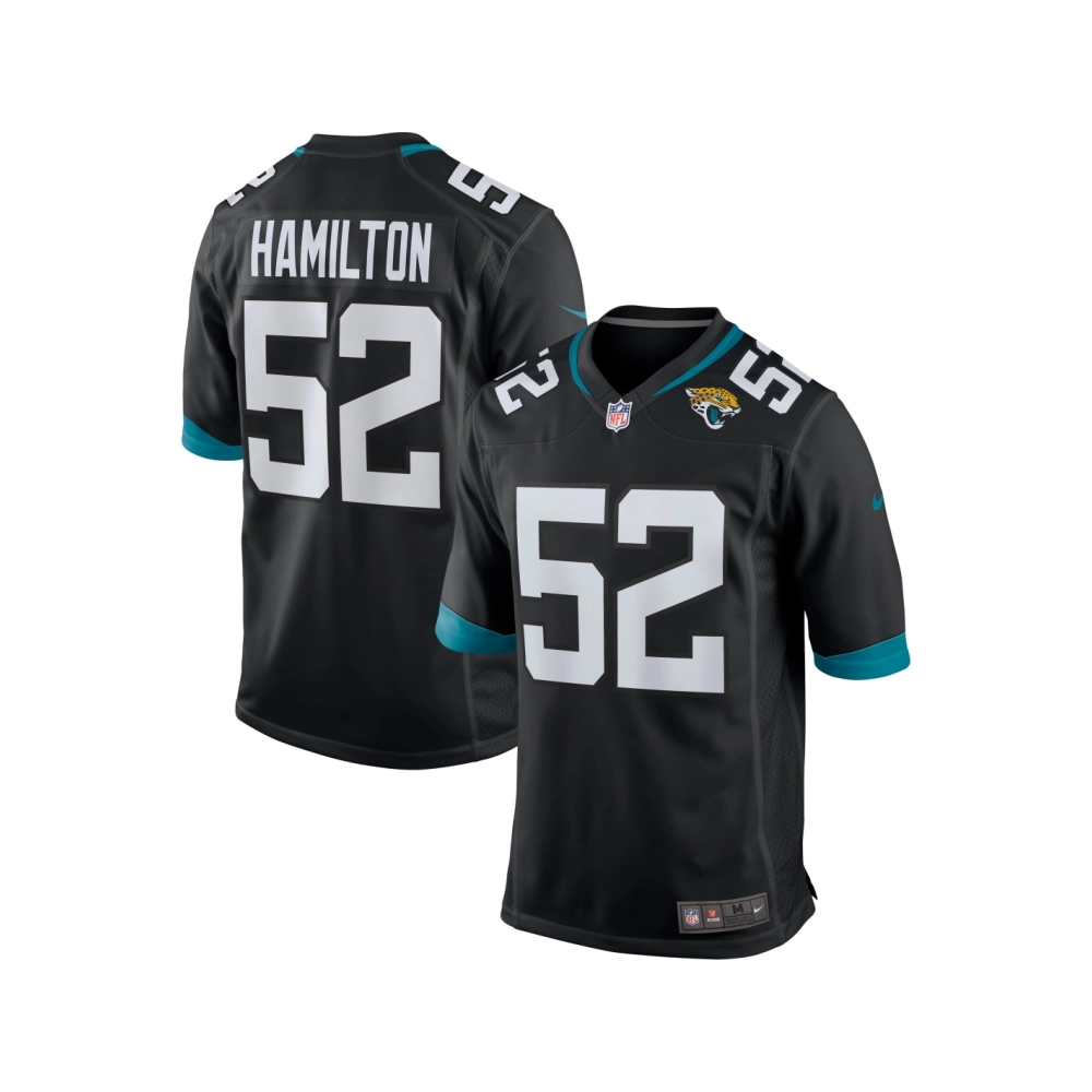 Mens Jacksonville Jaguars DaVon Hamilton Black Game Jersey