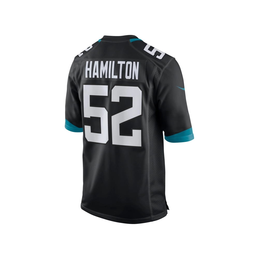 Mens Jacksonville Jaguars DaVon Hamilton Black Game Jersey