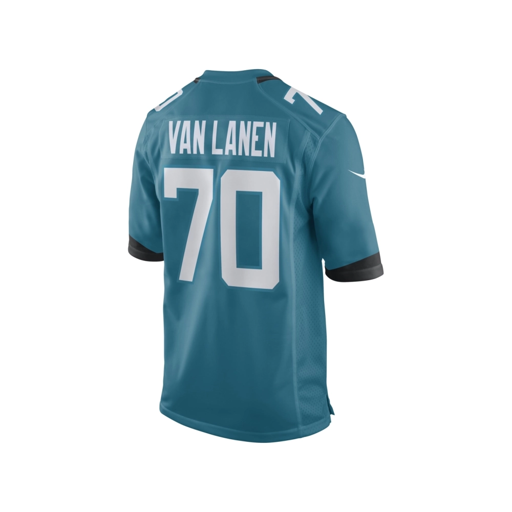 Mens Jacksonville Jaguars Cole Van Lanen Teal Game Player Jersey