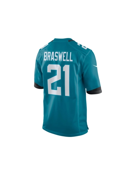 Mens Jacksonville Jaguars Christian Braswell Teal Team Game Jersey