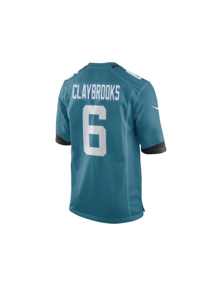 Mens Jacksonville Jaguars Chris Claybrooks Teal Game Player Jersey
