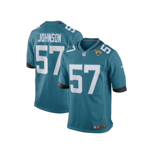 Mens Jacksonville Jaguars Caleb Johnson Teal Game Player Jersey