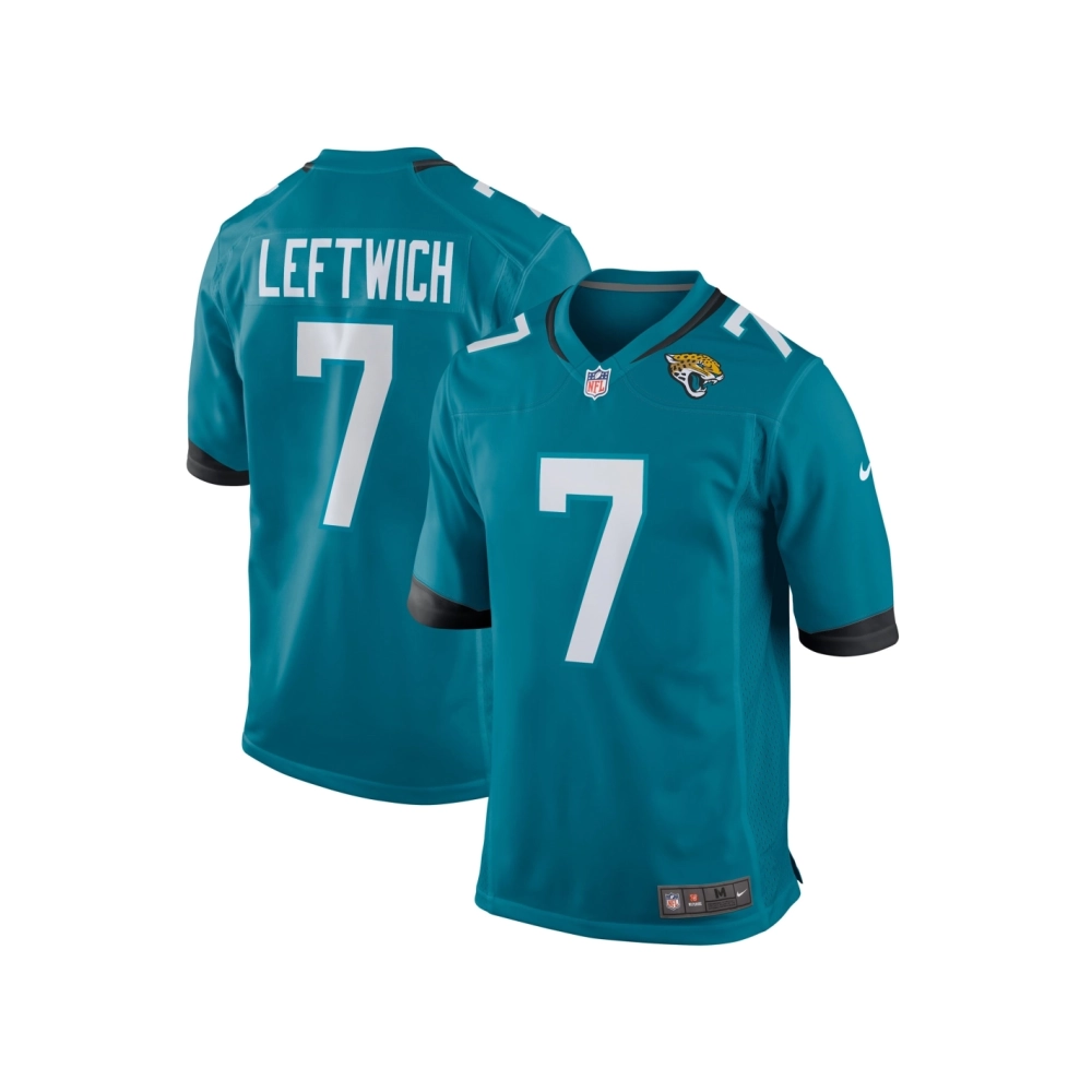 Mens Jacksonville Jaguars Byron Leftwich Teal Retired Player Game Jersey