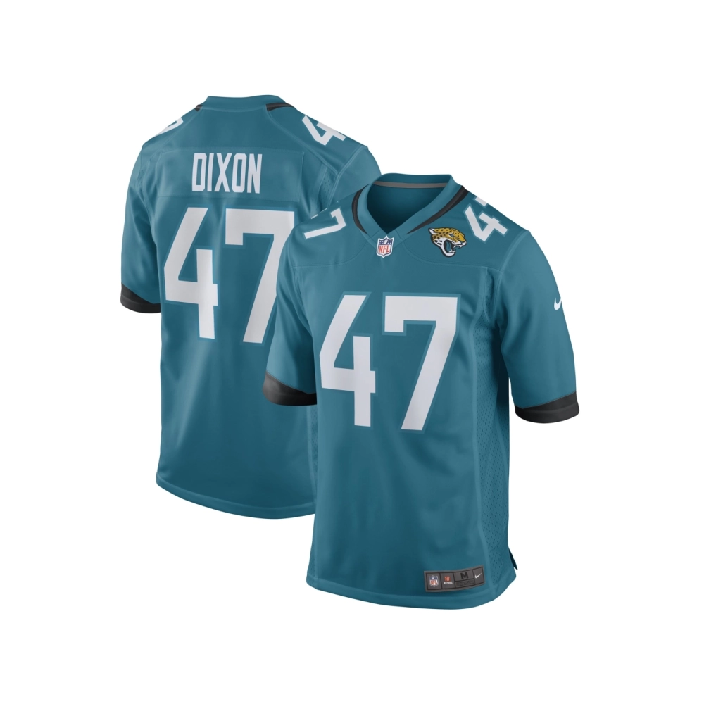 Mens DeShaan Dixon Jacksonville Jaguars Teal Team Game Player Jersey