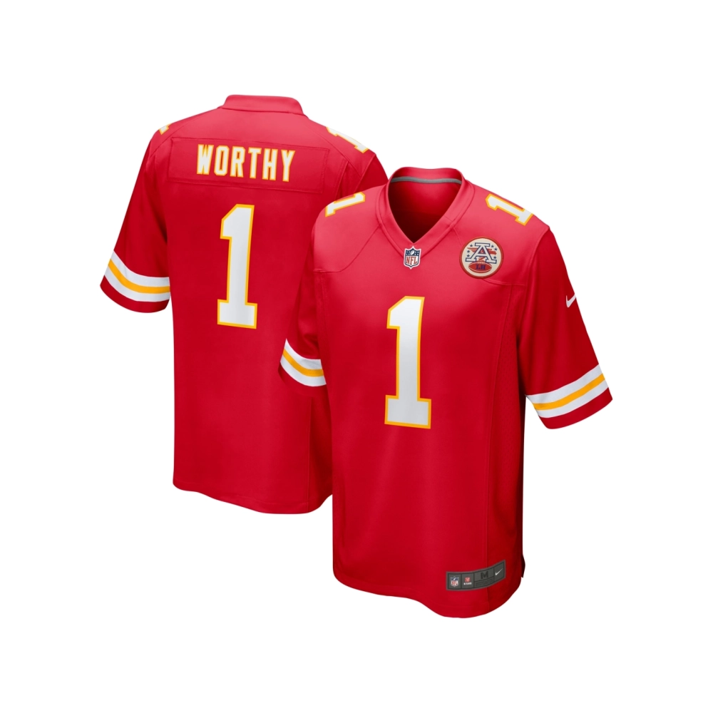 Mens Kansas City Chiefs Xavier Worthy Red 2024 NFL Draft First Round Pick Player Game Jersey