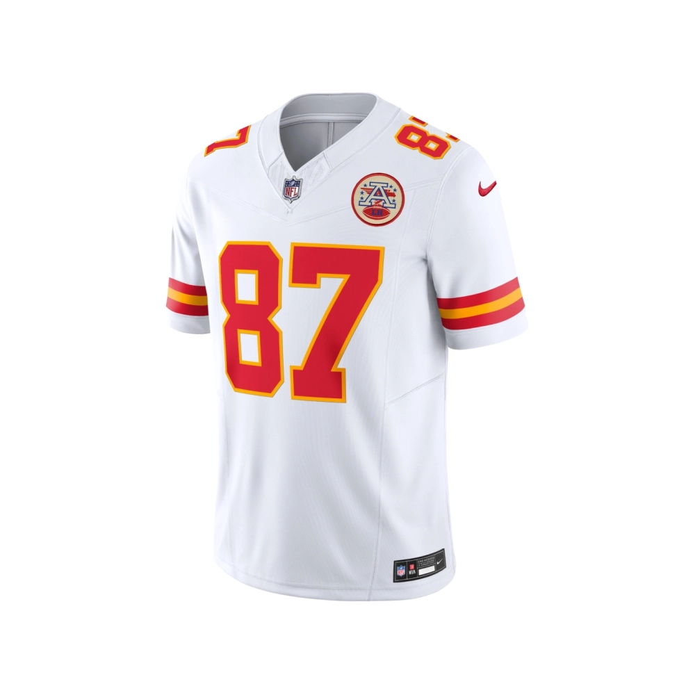 Mens Kansas City Chiefs Travis Kelce White Vapor F.U.S.E. Limited Jersey