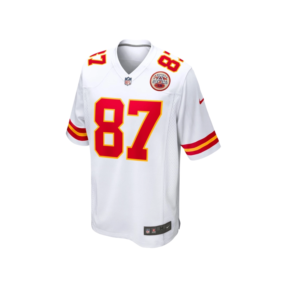 Mens Kansas City Chiefs Travis Kelce White Player Game Jersey