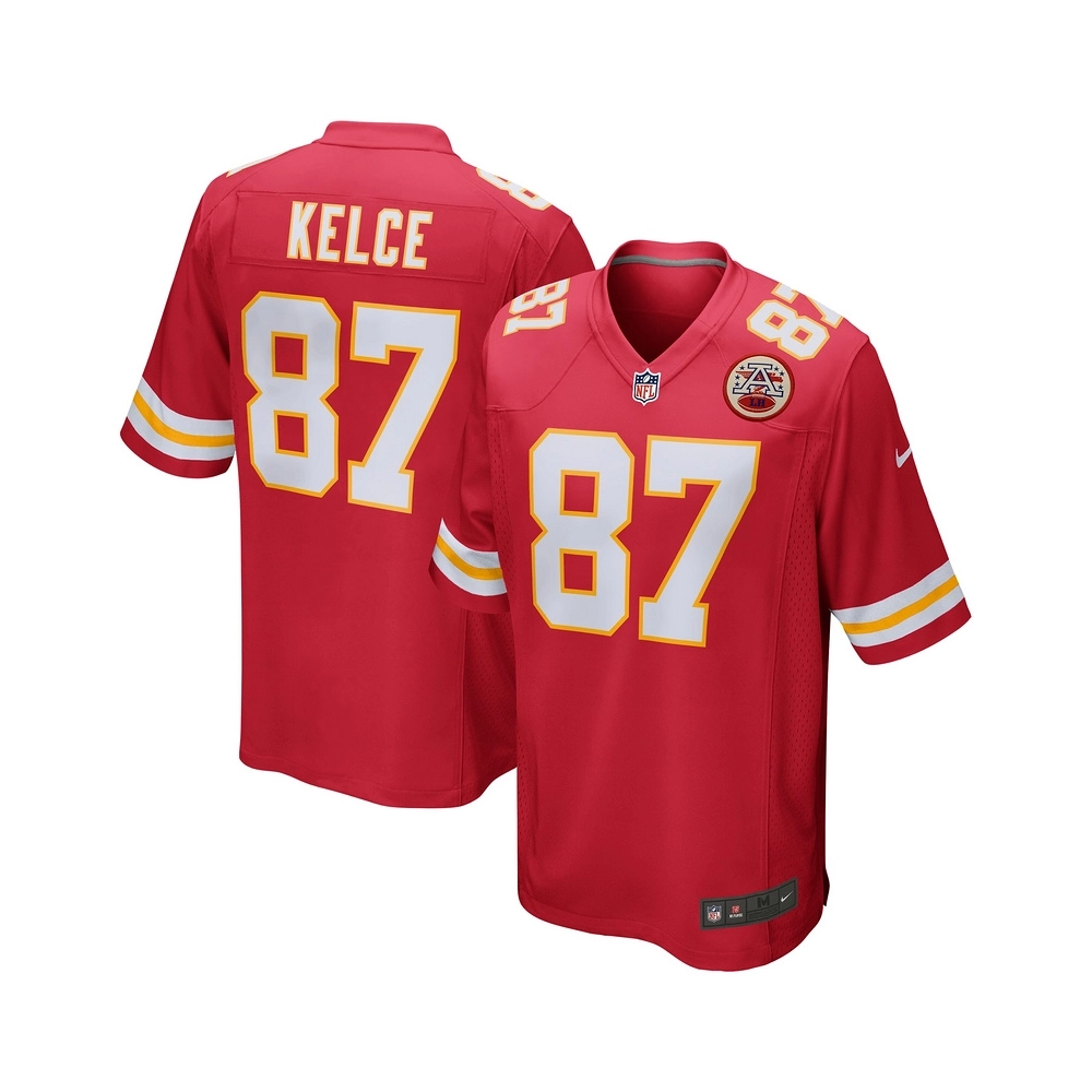 Mens Kansas City Chiefs Travis Kelce Red Game Jersey