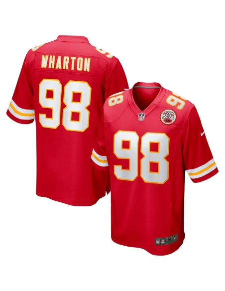 Mens Kansas City Chiefs Tershawn Wharton Red Game Jersey