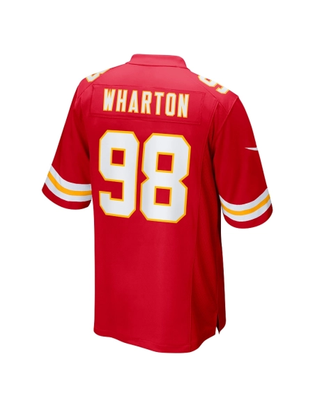 Mens Kansas City Chiefs Tershawn Wharton Red Game Jersey