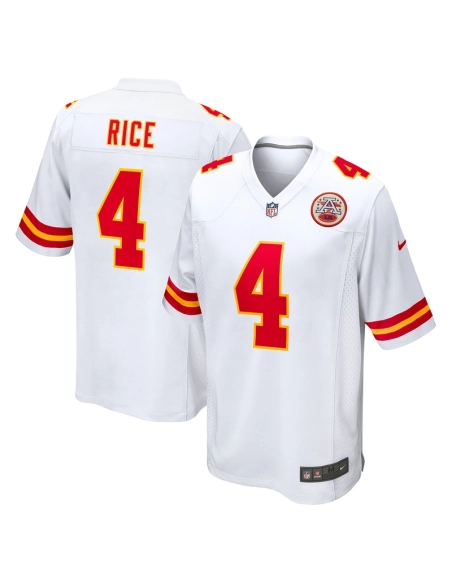 Mens Kansas City Chiefs Rashee Rice White Game Jersey