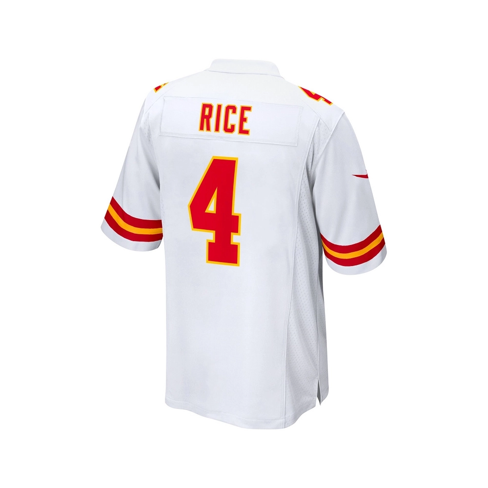Mens Kansas City Chiefs Rashee Rice White Game Jersey