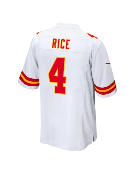 Mens Kansas City Chiefs Rashee Rice White Game Jersey