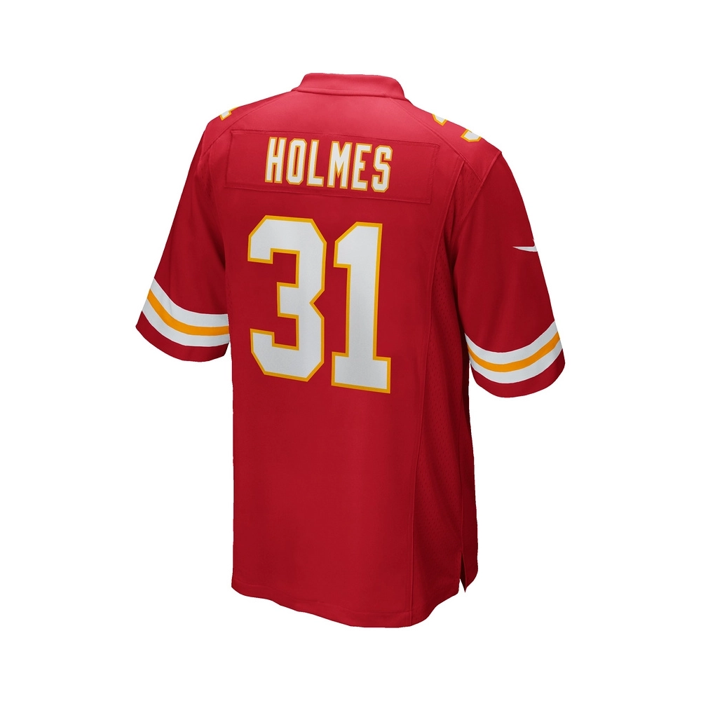 Mens Kansas City Chiefs Priest Holmes Red Game Retired Player Jersey