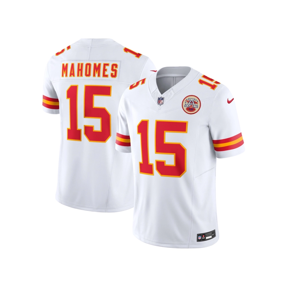 Mens Kansas City Chiefs Patrick Mahomes White Vapor F.U.S.E. Limited Jersey