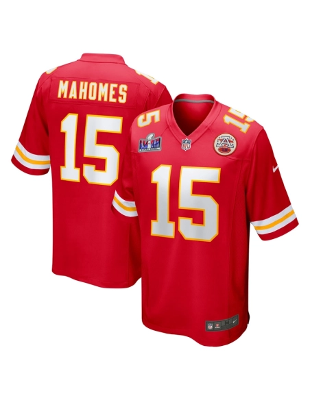 Mens Kansas City Chiefs Patrick Mahomes Red Super Bowl LVIII Game Jersey