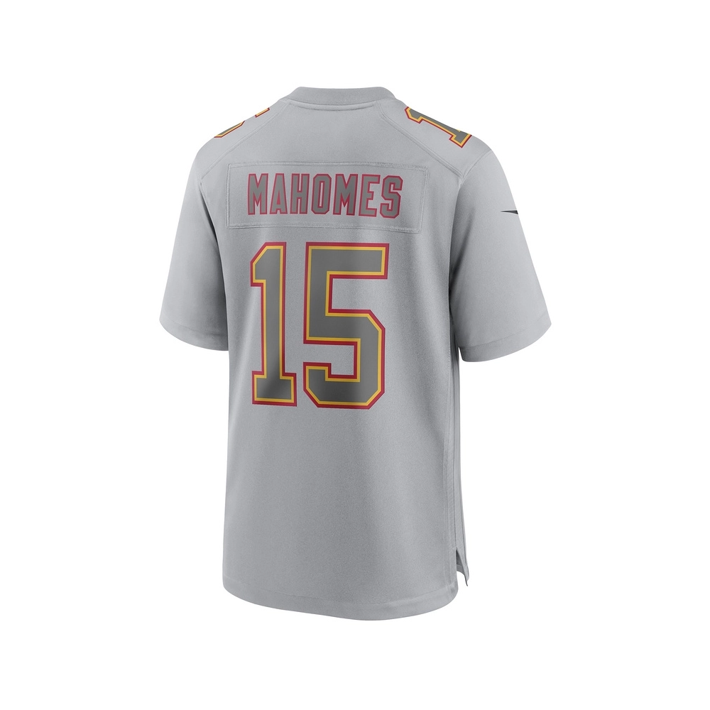 Mens Kansas City Chiefs Patrick Mahomes Gray Super Bowl LVII (2022 ) Patch Atmosphere Fashion Game Jersey
