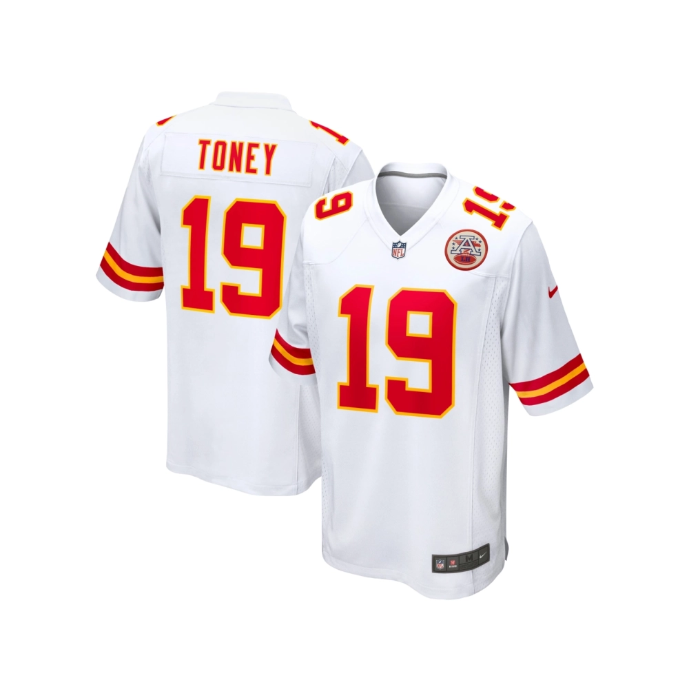 Mens Kansas City Chiefs Kadarius Toney White Game Jersey