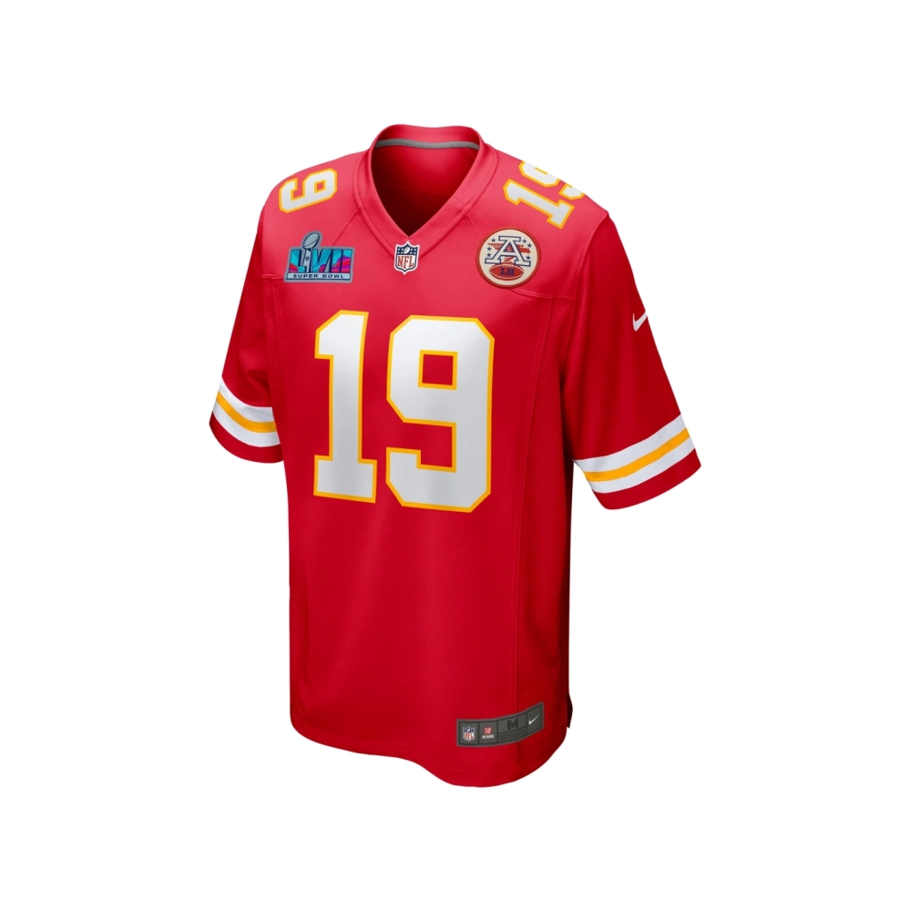 Mens Kansas City Chiefs Kadarius Toney Red Super Bowl LVII (2022 Season) Patch Game Jersey