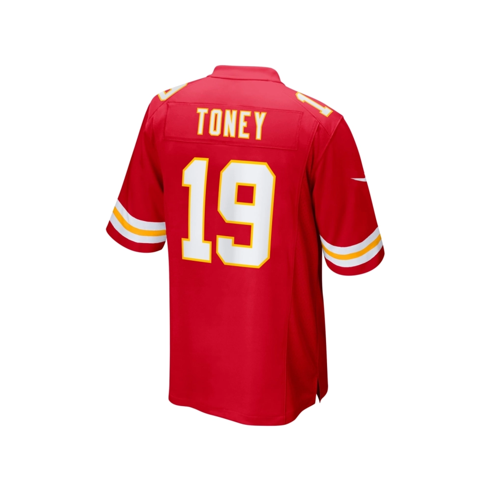 Mens Kansas City Chiefs Kadarius Toney Red Super Bowl LVII (2022 Season) Patch Game Jersey