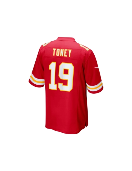 Mens Kansas City Chiefs Kadarius Toney Red Super Bowl LVII (2022 Season) Patch Game Jersey