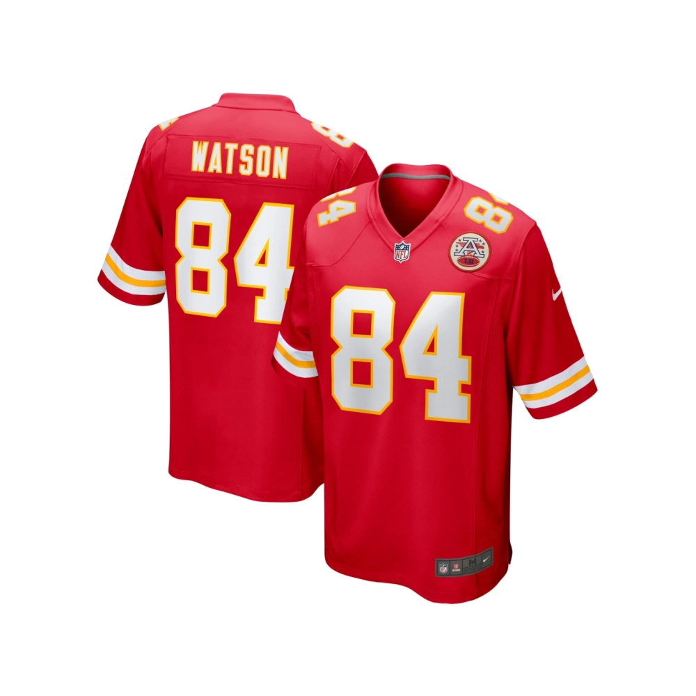 Mens Kansas City Chiefs Justin Watson Red Game Player Jersey