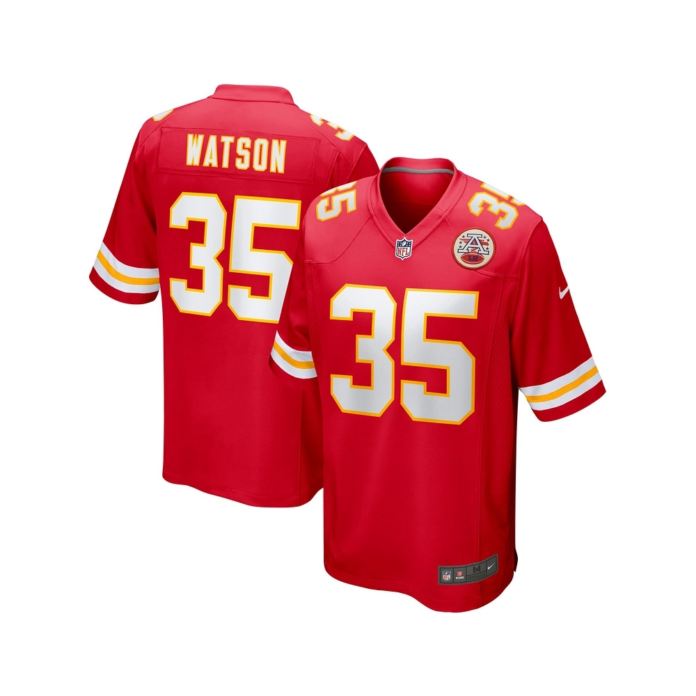 Mens Kansas City Chiefs Jaylen Watson Red Game Player Jersey