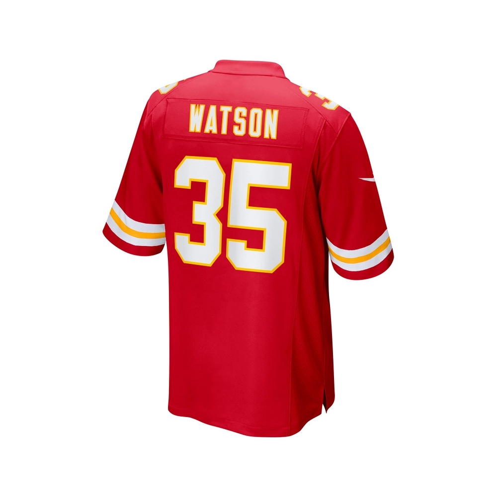 Mens Kansas City Chiefs Jaylen Watson Red Game Player Jersey