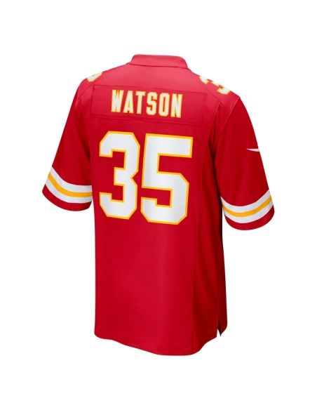 Mens Kansas City Chiefs Jaylen Watson Red Game Player Jersey