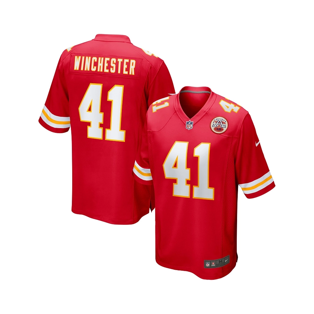 Mens Kansas City Chiefs James Winchester Red Game Jersey