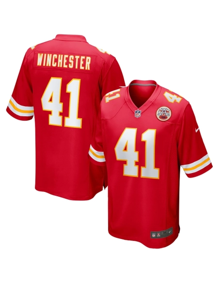 Mens Kansas City Chiefs James Winchester Red Game Jersey