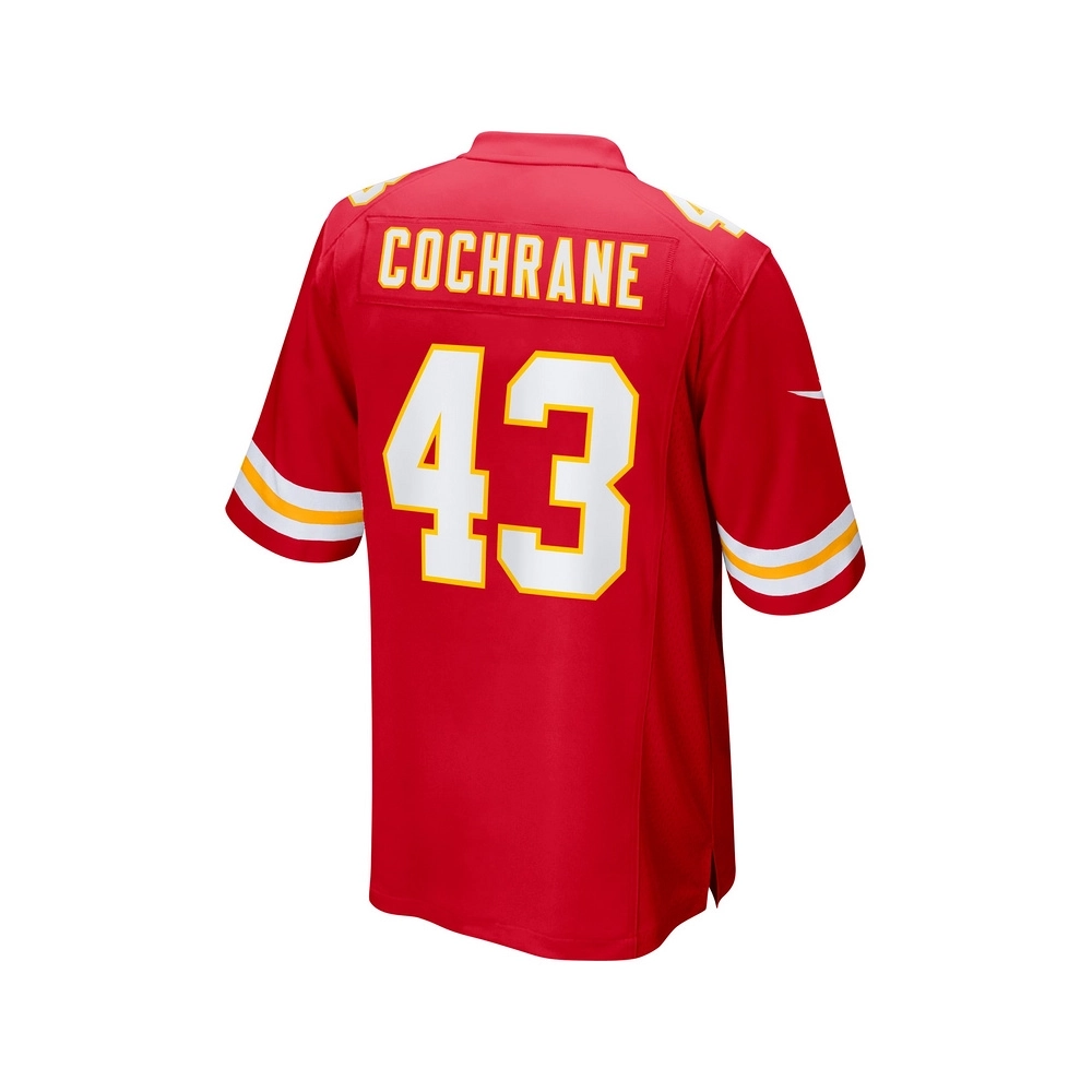 Mens Kansas City Chiefs Jack Cochrane Red Game Player Jersey