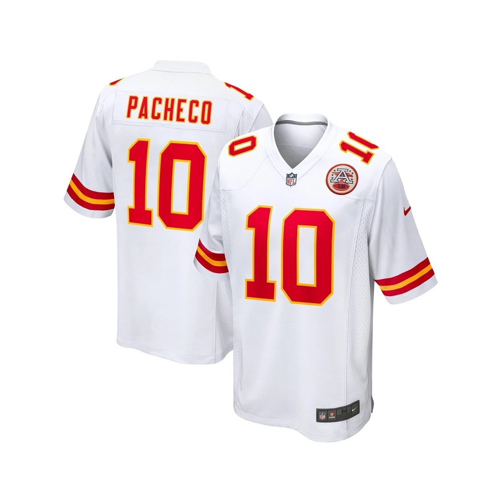 Mens Kansas City Chiefs Isiah Pacheco White Away Game Player Jersey