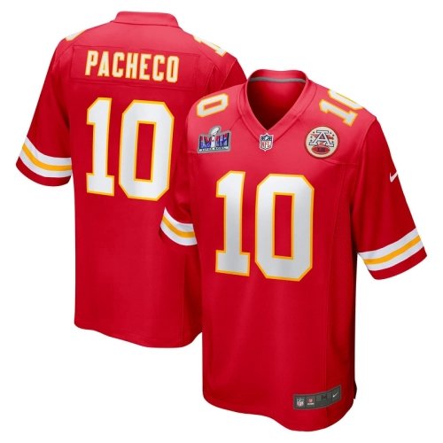 Mens Kansas City Chiefs Isiah Pacheco Red Super Bowl LVIII Game Jersey